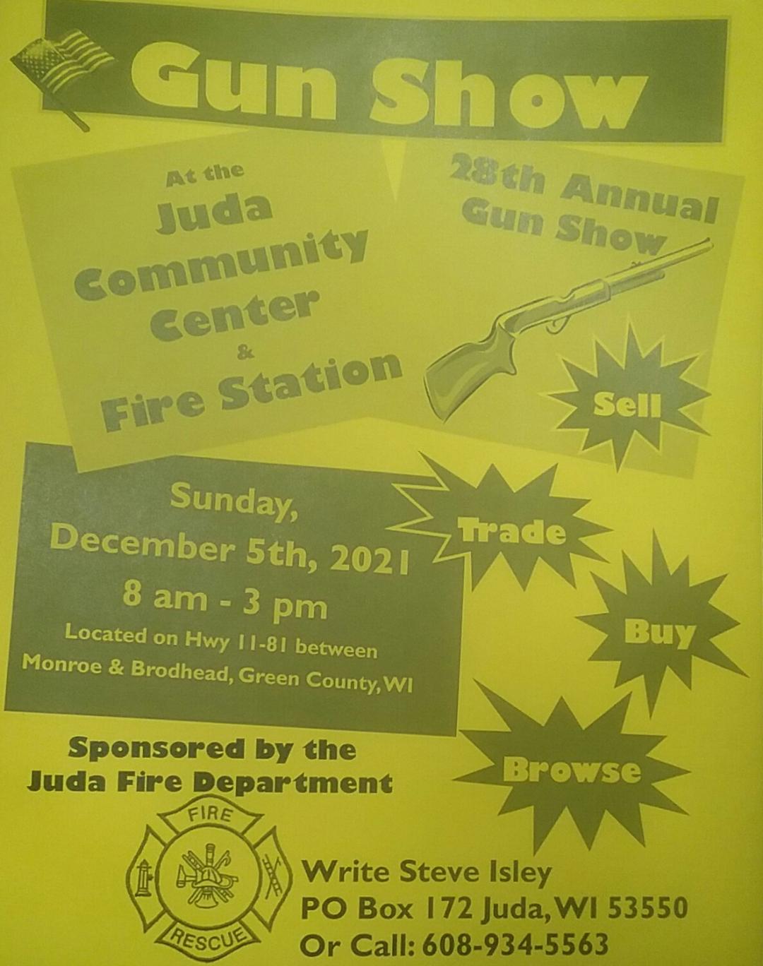 28th Annual Gun Show by the Juda Fire Department