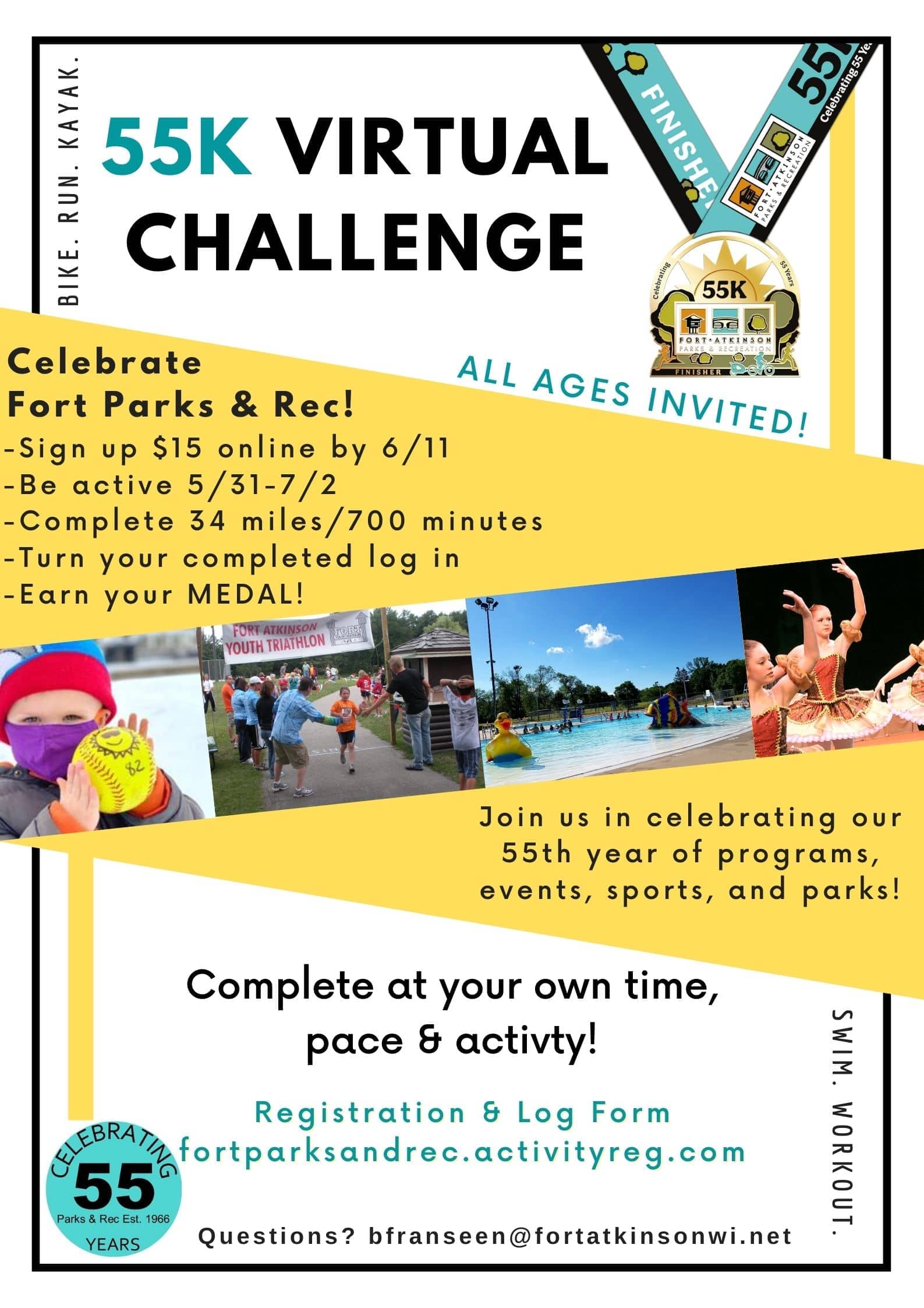 55K Virtual Challenge Fort Atkinson Parks & Recreation WJVL