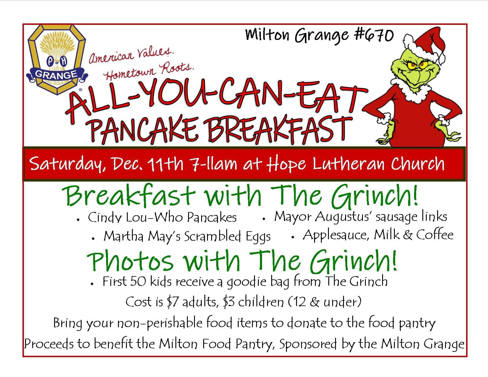 7th Annual Breakfast with The Grinch! WJVL 7th Annual Breakfast with The Grinch! WJVL