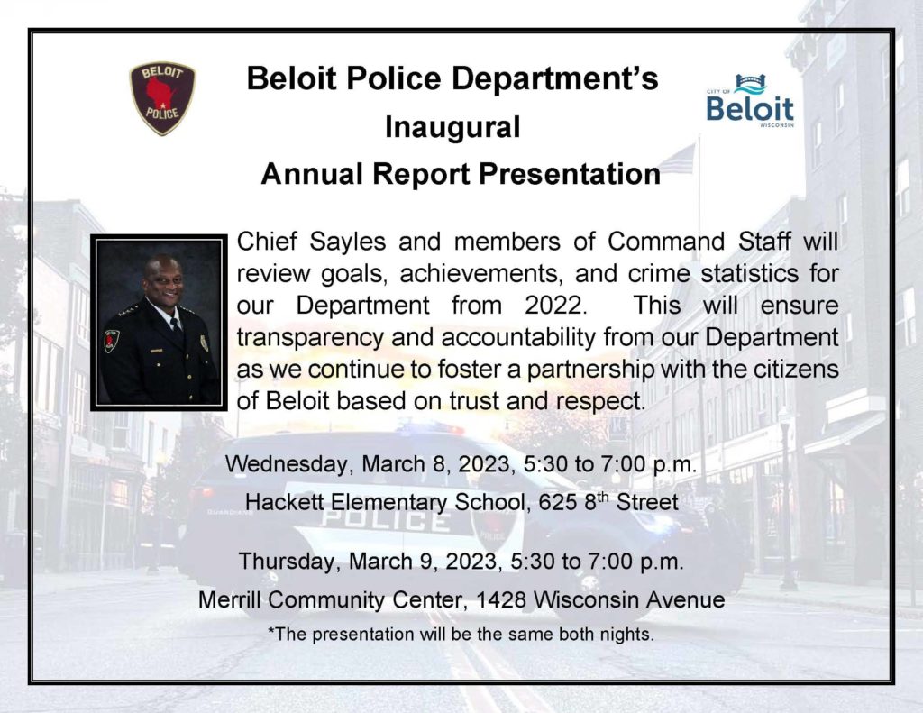 Beloit Police Department 2022 Annual Report Presentation - Vimarsana News
