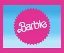 Logo Barbie on Mattel Circle Poster Clean Vector Pink