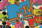 Pop art artistic image of create real looking mtv logos for 1980