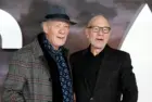 Ian McKellen and Patrick Stewart attend the 'Star Trek; Picard' TV show premiere at the Odeon Luxe cinema in Leicester Square in London^ United Kingdom-January 15^ 2020