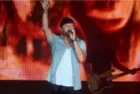 Cole Swindell performs at the 92.3 WCOL Country Jam in Columbus^ Ohio^ in 2018. WCOL Country Jam^ located in Legend Valley Concert Venue and Campground^ Thornville^ OH^ USA August 31^ 2018