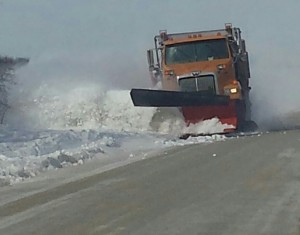 County snowplow trucks will eventually have amber and green lights flashing to warn motorists.