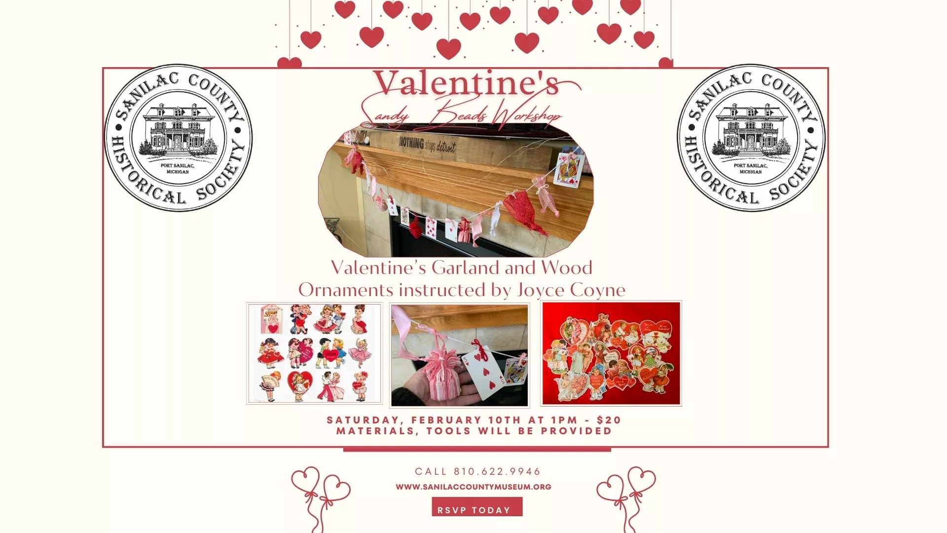 Sanilac County Historical Society Hosts Valentines Day Crafts On Feb 10 Sanilac Broadcasting 1760