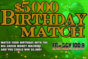 $5,000 BIRTHDAY MATCH - NO CLICK 161018