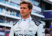 Brad Pitt at Silverstone GP for Filming during the Formula One British Grand Prix Silverstone Circuit^ Towcester^ United Kingdom^ 9.July.2023