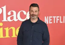 Jimmy Kimmel at the premiere for "Your Place or Mine" at the Regency Village Theatre. LOS ANGELES^ CA. February 02^ 2023