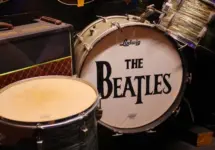 LIVERPOOL UNITED KINGDOM 06 07 2023: The Beatles drum were an English rock band^ formed in Liverpool in 1960^ that comprised John Lennon^ Paul McCartney^ George Harrison and Ringo Starr.