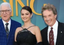 Steve Martin^ Selena Gomez^ Martin Short at the "Only Murders in the Building" Red Carpet Premiere Event at Paramount Studios on August 22^ 2024 in Los Angeles^ CA