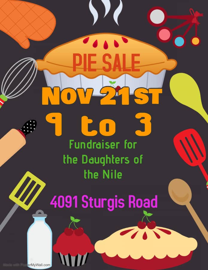Daughters of the Nile Ismah Temple #119 Pie Sale