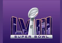 Super Bowl 2024. Vector illustration logo Super Bowl LVIII. 58th Super Bowl.