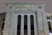 Yankee Stadium at night in winter. BRONX^ NEW YORK - FEBRUARY 20