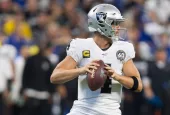 Derek Carr #4 - Indianapolis Colts host the Oakland Raiders on Sunday Sept. 29th 2019 at Lucas Oil Stadium in Indianapolis^ IN -USA