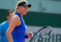 Amanda Anisimova at the 2017 Roland Garros Grand Slam tennis tournament. PARIS^ FRANCE - MAY 28