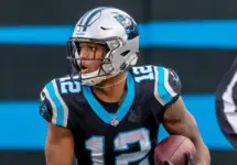 DJ MOORE (12) plays for the Carolina Panthers against the visiting Seattle Seahawks at Bank Of America Stadium in Charlotte^ NC. November 25^ 2018