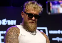 Jake Paul at Jake Paul vs. Julio Cesar Chavez Jr. Press Conference held at the Avalon in Hollywood^ USA on May 14^ 2025.