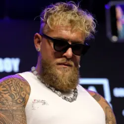 Jake Paul at Jake Paul vs. Julio Cesar Chavez Jr. Press Conference held at the Avalon in Hollywood^ USA on May 14^ 2025.