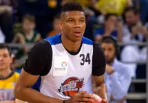 Giannis Antetokounmpo (player Milwaukee Bucks) during Antetokounbros Streetball Event 2016 at Thessaloniki. Thessaloniki^ Greece - May 22^ 2016