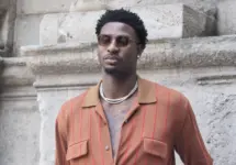 NBA basketball player Jaren Jackson walking in Scala square Milan^ Lombardy^ Italy Milan^ Italy: June 30^ 2023