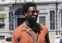 NBA basketball player Jaren Jackson walking in Scala square Milan^ Lombardy^ Italy Milan^ Italy: 30 June 2023