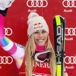 Lindsey Vonn at the 2014 Audi FIS World Cup Super G LAKE LOUISE ALBERTA CANADA ^ DEC 6 2014