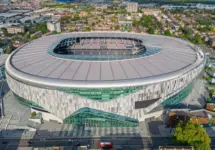 Aerial image of Tottenham Hotspur Stadium. London. United Kingdom. 08.15.2023