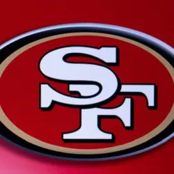 NFL's San Francisco 49ers LOGO on red background