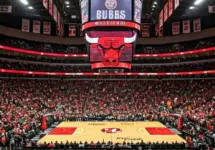 AI-generated image Description Stock AI-generated chicago bulls basketball stadium