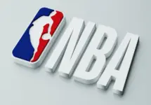 NBA league logo on white background