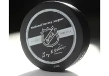 Official game puck from NHL^ National hockey league^ USA