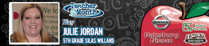 2016-5 Teacher of Month - Julie Jordan header