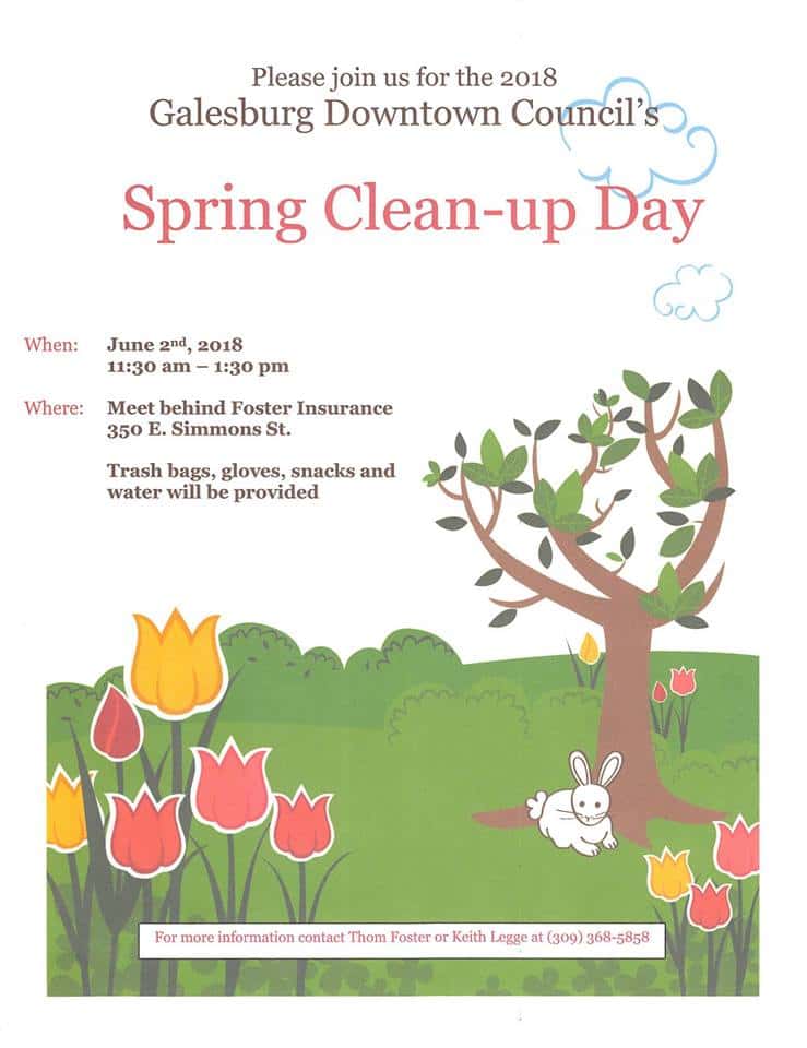 Clean Up Downtown Galesburg Day 105.3 KFM