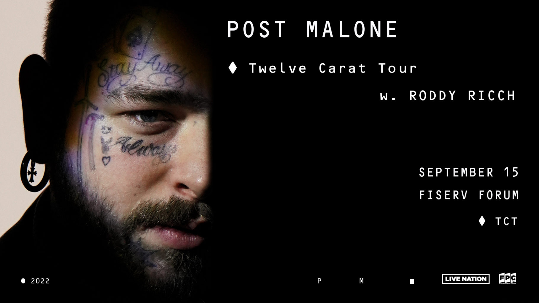 Post Malone w/ Roddy Rich @ Fiserv Forum September 15th - Vimarsana News