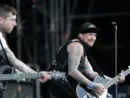 Good Charlotte in concert at the Sziget Festival in Budapest^ Hungary^ on Thursday^ August 11^ 2011. Seen here is lead singer Joel Madden^ left^ and lead guitarist Benji Madden.