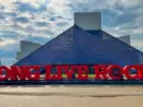 The Rock and Roll Hall of Fame and Museum in Downtown Cleveland Ohio USA Cleveland^ Ohio USA - April 22^ 2023