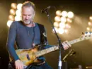 Sting performs on-stage at the Sleep Train Amphitheater in Marysville^ CA with The Police in their North American Reunion Tour Sacramento^ CA - July 17^ 2008
