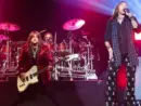 (L-R) Brian Wheat^ Troy Luccketta and Jeff Keith of Tesla performs onstage at the Paramount on October 25^ 2018 in Huntington^ New York.