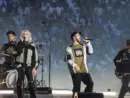 Linkin Park with lead singer Emily Marcia Armstrong perform on stage during the 2025 UEFA Champions League Final Opening ceremony at Munich arena in Munich Munich^ Germany - May 31^ 2025