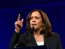 Presidential candidate Kamala Harris speaking at the Democratic National Convention summer session in San Francisco^ California.