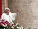 Pope Francis gives the blessing Urbi et orbi from the central balcony of the Basilica of San Pietro in the Vatican^ after celebrating the Easter Mass of the week Vatican City^ Italy 31.03.2024