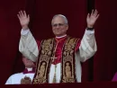 Pope Leo XIV -- American Cardinal Robert Francis Prevost -- is the successor to Pope Francis. He is shown on the central balcony of St. Peter's Basilica in Rome^ Italy; 5/8/2025