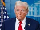President Donald Trump speaks at a White House press briefing after a Black Hawk helicopter collided with American Airlines flight 5342 by DCA airport WASHINGTON – January 30 2025
