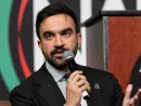 NY Assembly member Zohran Mamdani speaks at the city mayoral candidates forum held by Reverend Al Sharpton at 2025 annual NAN Convention at Sheraton Times Square. New York^ NY - April 3^ 2025