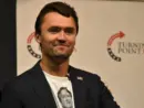 Turning Point USA founder and president Charlie Kirk during a visit to Texas State University in San Marcos. San Marcos^ TX / United States - Oct. 24 2018