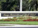 An Entrance to Trump International Golf Club in West Palm Beach^ Florida on April 25^ 2018. Trump International Golf Club is owned by President Donald J. Trump. WEST PALM BEACH^ FL^ USA - APRIL 25