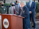 Governor of Alabama^ Kay Ivey^ giving speech in Fultondale^ AL on January 27^ 2021