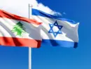 Wavy Israel and Lebanon Flag