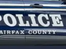 Fairfax County Police department sign decal on vehicle. Fairfax is a county in Northern Virginia. MCLEAN^ VIRGINIA - AUGUST 16^ 2024